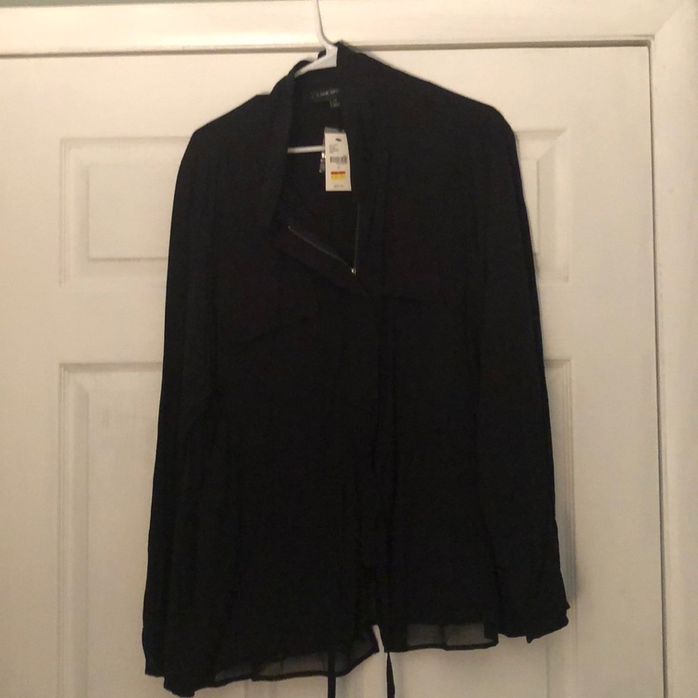 NWT Lane Bryant Size 22 Zipper Blouse